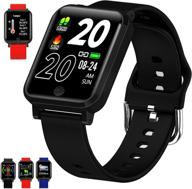 pro smart watch fitness tracker with heart rate monitor, blood pressure/oxygen monitor | fitness watches for women, men, and kids | ios & android smart watch activity tracker with waterproof step tracker logo