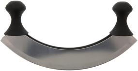 img 4 attached to Efficient Stainless Steel Mezzaluna Chopper: Double Blade Carving Knife for Precise Cuts (10 Inches)