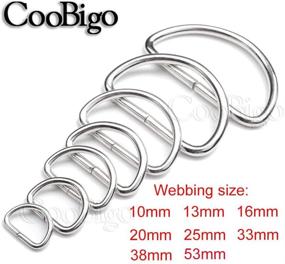 img 1 attached to 100-Piece 1 Inch D-Rings Metal 🔗 Buckles for Straps - Sewing Accessories FLQ013