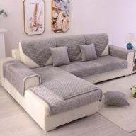 🛋️ tewene light grey sofa cover - anti-slip couch covers for sectional couch - pet-friendly sofa slipcover with love seat armrest and backrest cover - 28''x28'' size (2 pieces, not entire set) logo