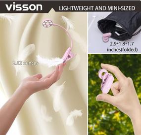 img 1 attached to 📚 Visson Stepless Dimming Book Light: 12 LED Reading Lights for Bedtime Reading, with 3 Color Temperatures. Rechargeable Clip-on Light with Magnetic Function - Ideal for Bookworms and Kids!