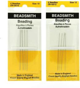 img 3 attached to 🧵 Beadsmith English Beading Needles: Size 10 & 12 (4 Needles Each) - 8 Total Needles with Rigid PakTM Mailer