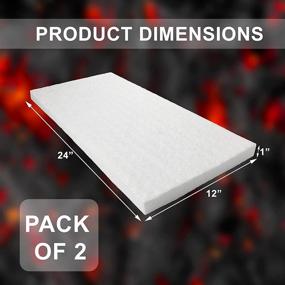 img 3 attached to Ceramic Fiber Insulation Roll for Pizza Oven, Forges & More - Simond Store 2 Pcs, 8# Density 2600F Fireproof Blanket
