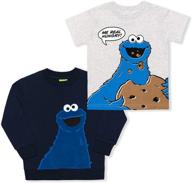 👕 sesame street boys' 2-pack sweatshirt and t-shirt bundle logo