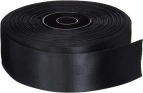 img 1 attached to Premium Black Double Face Satin Ribbon - 1-1/2" X 50Yd for Versatile Craft and Decor Use