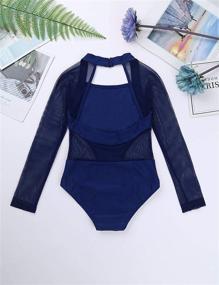 img 1 attached to 🩰 Inlzdz Long Sleeve Ballet Dance Leotard: Stylish Cutout Back Dancewear for Girls – Perfect for Gymnastics and Jumpsuits