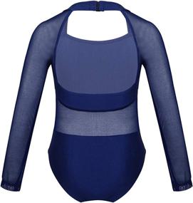 img 3 attached to 🩰 Inlzdz Long Sleeve Ballet Dance Leotard: Stylish Cutout Back Dancewear for Girls – Perfect for Gymnastics and Jumpsuits