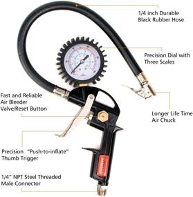 img 3 attached to FYPower 22-Piece Air Compressor Accessories Kit: Recoil Poly Hose, Quick Connect Fittings, Tire Inflator, Blow Gun & More!