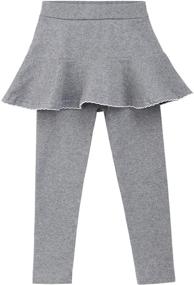 img 3 attached to 👧 BOOPH Little Footless Leggings Skirts for Girls - Clothing with Leggings