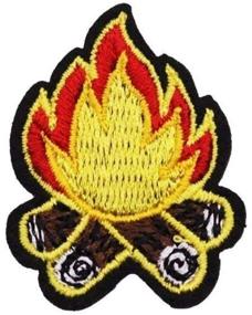 img 1 attached to 🔥 U-Sky Cool Campfire Flame Iron on Patches for Girl Scouts, Set of 3 Camping Fire Embroidered Sew-on/ Iron-on Appliques Patch, Ideal for Clothing, Jackets, and Jeans, Various Sizes: 1.5x1.6inch, 1.61x2.24inch, 2.32x2.99inch