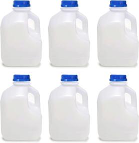 img 2 attached to LJDeals 32 oz Plastic Jugs with Lids Pack of 6 – BPA Free, Tamper Evident Caps – Ideal for Milk, Juice, Water, Tea and Sports Bottles – Made in USA