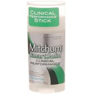 🌬️ mitchum smart solid clinical performance: unscented, 2.5-ounce (pack of 4) - ultimate odor protection! logo