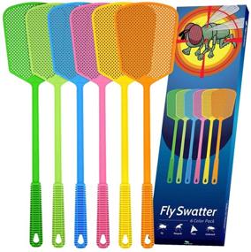 img 4 attached to 🦟 Kensizer 6-Pack Heavy Duty Plastic Fly Swatters - Multi Pack Matamoscas with Long Handle for Effective Indoor and Outdoor Bug Swatting