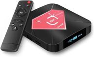 2021 android tv box: ultra hd 4k 6k hdr, 4gb ram 16gb rom, h616, dual band wifi, android 10.0, smart tv box set top box logo