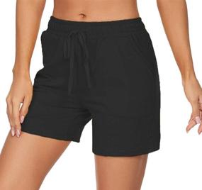 img 3 attached to 🩳 Tandisk Women's 5-Inch Casual Jersey Cotton Shorts with Pockets - Lounge, Yoga, Pajama, Walking Shorts for Activewear
