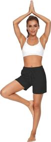 img 1 attached to 🩳 Tandisk Women's 5-Inch Casual Jersey Cotton Shorts with Pockets - Lounge, Yoga, Pajama, Walking Shorts for Activewear
