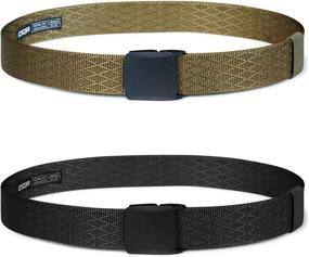 img 3 attached to CQR Tactical Belt: Heavy Duty Military Style with EDC Buckle - Lightweight Nylon Webbing - 1 or 2 Pack