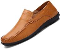 👞 premium genuine lpmlfs1587 yb46 men's loafers & slip-ons: sleek style and ultimate comfort for driving logo