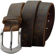 🌹 dazzling distressed rose belt: trendy leather pattern логотип