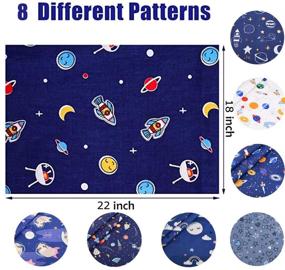 img 3 attached to Hanjunzhao Universe Starry Sky Cotton Fat Quarters 🪡 Fabric Bundles - Ideal for Quilting, Sewing, and Crafting Projects!
