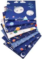 hanjunzhao universe starry sky cotton fat quarters 🪡 fabric bundles - ideal for quilting, sewing, and crafting projects! logo