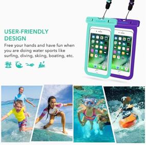 img 2 attached to GLBSUNION Universal Waterproof Compatible Protective Cell Phones & Accessories