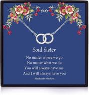 👯 soul sister necklace infinity circle: unbiological sister gift for women, girls & friends – your always charm logo