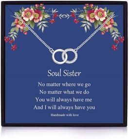 img 4 attached to 👯 Soul Sister Necklace Infinity Circle: Unbiological Sister Gift for Women, Girls & Friends – Your Always Charm