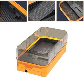 img 1 attached to Turtle Aquarium Kit with Small Water Pump, 🐢 Plastic Flowers, Decorative Stones - Reptile Terrarium House Cage