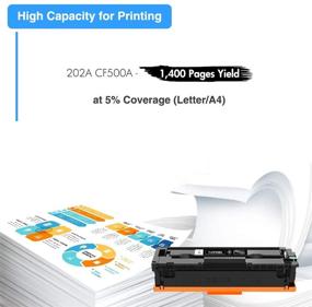 img 2 attached to 🖨️ Top-Quality TRUE IMAGE Compatible Toner Cartridge Replacement for HP 202A CF500A 202X CF500X MFP Printers - Black, 2-Pack