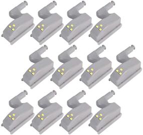 img 4 attached to 🔦 COSORO LED Sensor Light for Kitchen Cabinet Cupboard Closet Night Lights - Hinge Design (Batteries Not Included), Ideal for Living Room, Bedroom, Wardrobe | Pack of 12