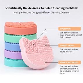 img 2 attached to 💄 Convenient 3-in-1 Silicone Makeup Brush Cleaner Mat with Drying Rack