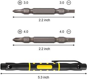 img 1 attached to 4-в-1 карманный отвертка: универсальный набор отверток в виде ручки для удобного ремонта