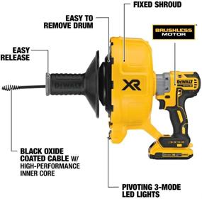 img 3 attached to 🛠️ DEWALT 20V MAX XR Brushless Drain Snake - High Performance Drain Unclogging Tool (Tool Only)