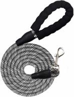 🐾 10 ft heavy-duty rope dog leash with comfortable soft padded handle, slip-proof long dog leash, highly reflective nylon leash for large, medium, small dogs logo