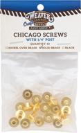 🔩 premium solid brass weaver leather chicago screws - reliable and versatile fasteners logo