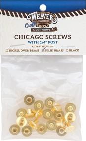 img 1 attached to 🔩 Premium Solid Brass Weaver Leather Chicago Screws - Reliable and Versatile Fasteners