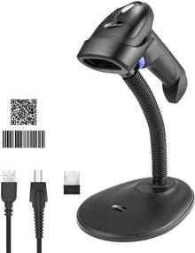 img 4 attached to NetumScan Wireless 1D 2D Barcode Scanner with Stand: Portable Automatic QR Code Scanner for Warehouse POS and Computer