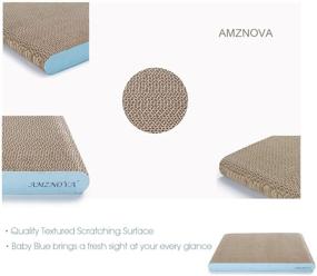 img 1 attached to 🐱 AMZNOVA Cat Scratcher Cardboard Scratch Lounge Sofa Bed - Baby Blue: A Purrfect Solution for Happy and Healthy Cats!