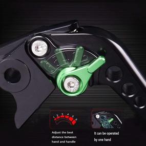 img 1 attached to Улучшите свой опыт езды на Kawasaki Ninja с короткими рычагами тормоза и сцепления - идеально подходит для Ninja EX650 / 650R / ER-6N / F 2009-2016, VERSYS (650cc) 2009-2014, Ninja 400R / ER-4N 2011.