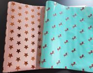 premium all occasion gift wrapping rolls: 2-pack paper with glitter shiny finish, modern patterns for birthday, holiday presents - boys, girls, adults. perfect for christmas, xmas, and bulk gifting (unicorn star) logo