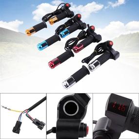 img 1 attached to Yosoo 3 Gears Speed Switch Bike Grips Cover: LED Display Screen & Accelerator Handle for Electric Bicycle