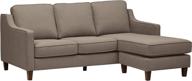 🛋️ stone &amp; beam blaine modern sectional sofa, 79.5"w, light grey - amazon brand logo