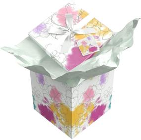 img 3 attached to 🎁 9x9x9 Carmen Pop-Up Gift Box with Decorative Ribbon, Gift Tag, and Tissue Paper - Seamless Assembly by EndlessArtUS