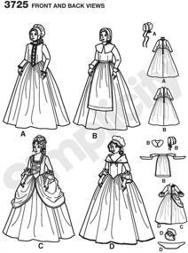 img 1 attached to Simplicity Historical Dresses Sewing Pattern Costumes for Girls by Andrea Schewe, Sizes 7-14: For Timeless and Affordable Costume Creations