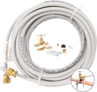 🚰 25 feet pex ice maker installation kit: quick & easy appliance water line setup, with self-piercing saddle valve, 1/4” compression fittings & flexible hose for safe drinking water логотип