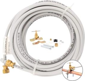 img 4 attached to 🚰 25 Feet PEX Ice Maker Installation Kit: Quick & Easy Appliance Water Line Setup, with Self-Piercing Saddle Valve, 1/4” Compression Fittings & Flexible Hose for Safe Drinking Water