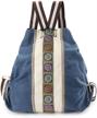 vintage canvas embroidery backpack friendly logo