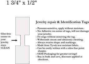 img 1 attached to 💎 Identify Your Jewelry Easily with Rectangular Dumbbell Adhesive: A Must-Have Product!