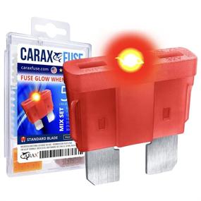 img 4 attached to CARAX Glow Fuse – Premium Assortment Kit of 50 pcs. Standard/Regular Blade ATC/ATO/ATS Fuses – LED Automotive Fuse that Glows When Blown – Smart Auto Glow Fuse for Easy Identification – Mix of 50 pcs.